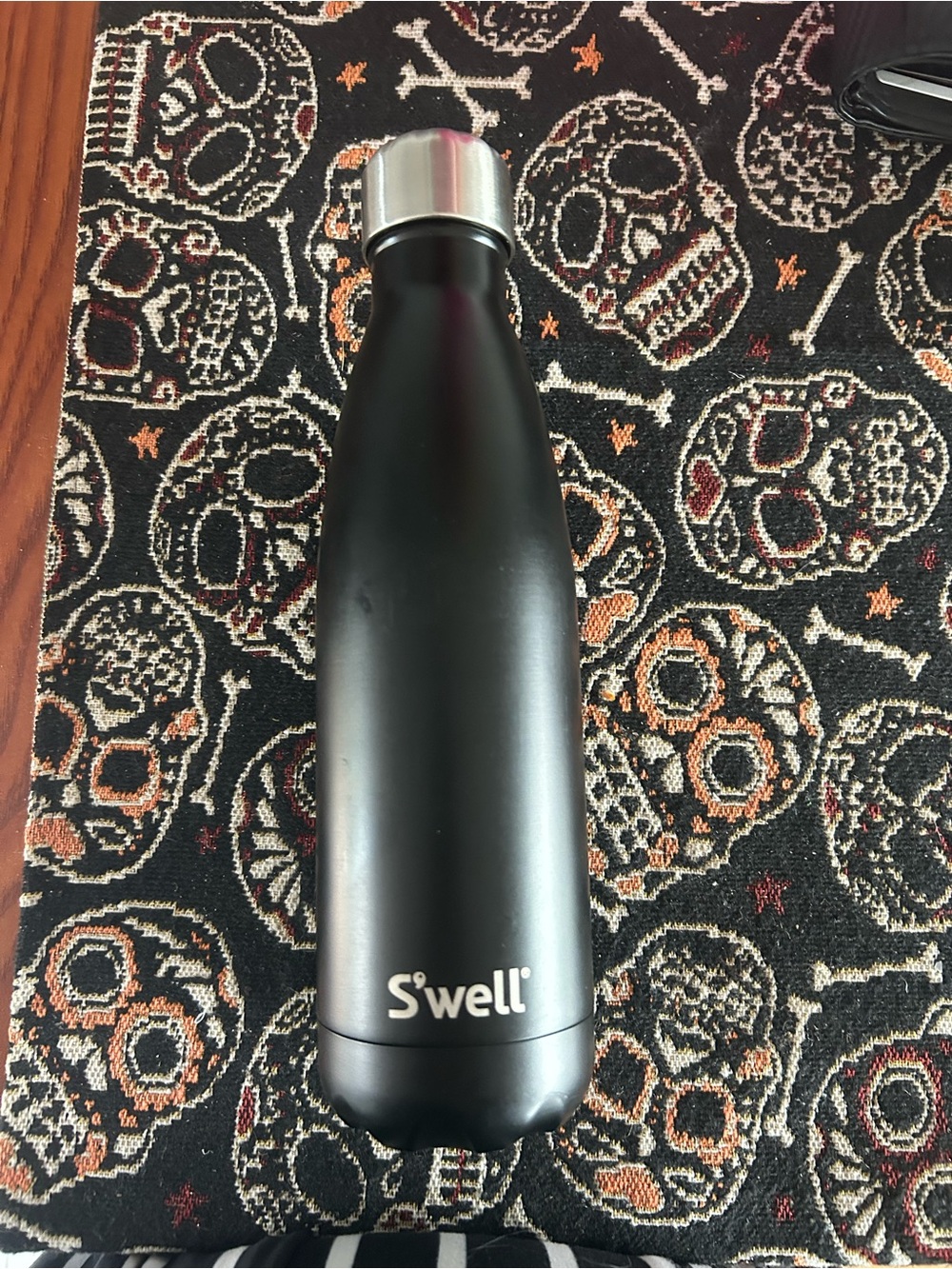 S'well Matte Black Stainless Water Bottle with Silver Cap